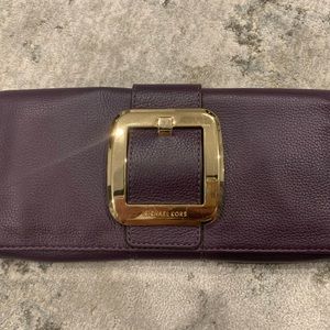 Michael Kors purple clutch